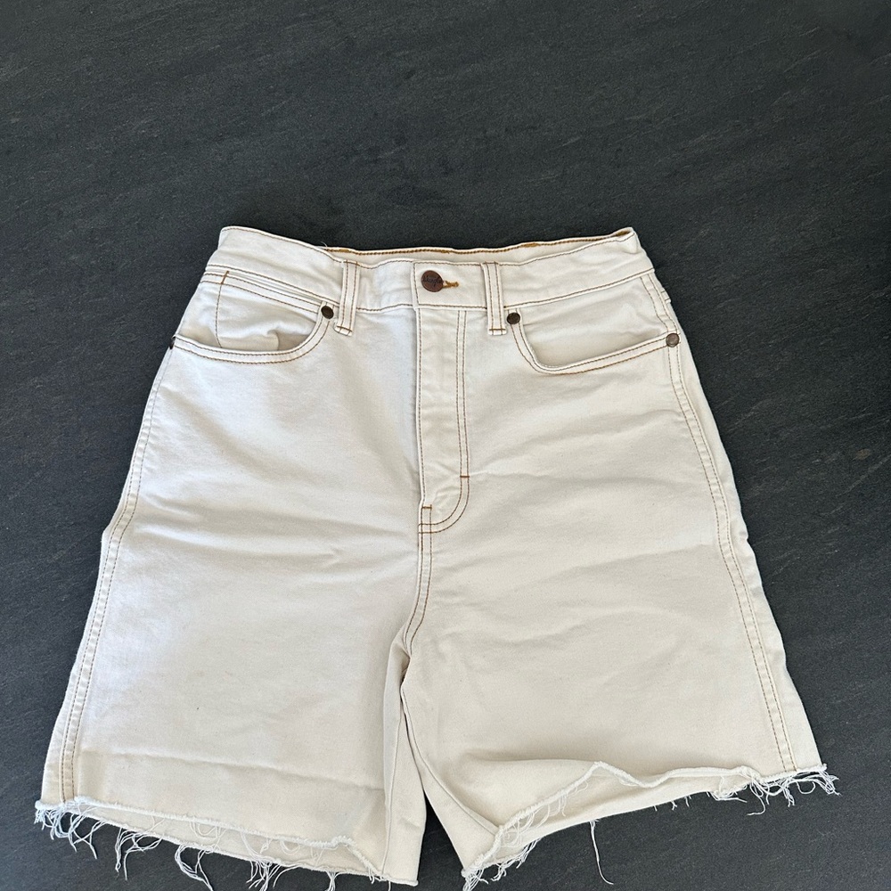 Women's Cream Wrangler Denim Shorts